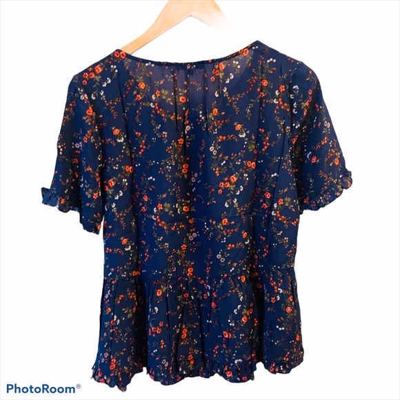 MADEWELL Silk Stanza Ruffle Hem Blouse - Picture 5 of 8